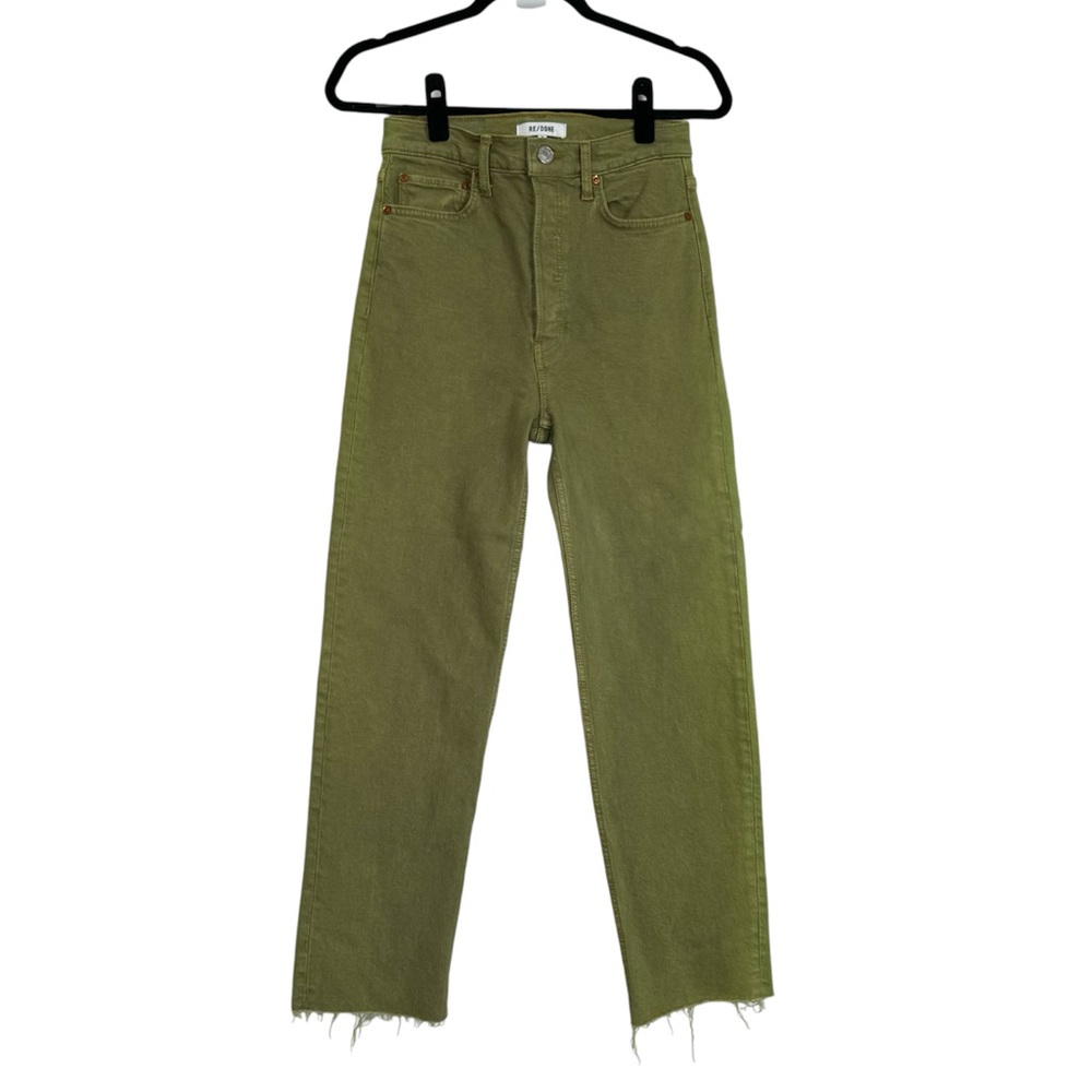 Re/Done Jeans Ultra High Rise 70s Stove Pipe Raw Hem NEW